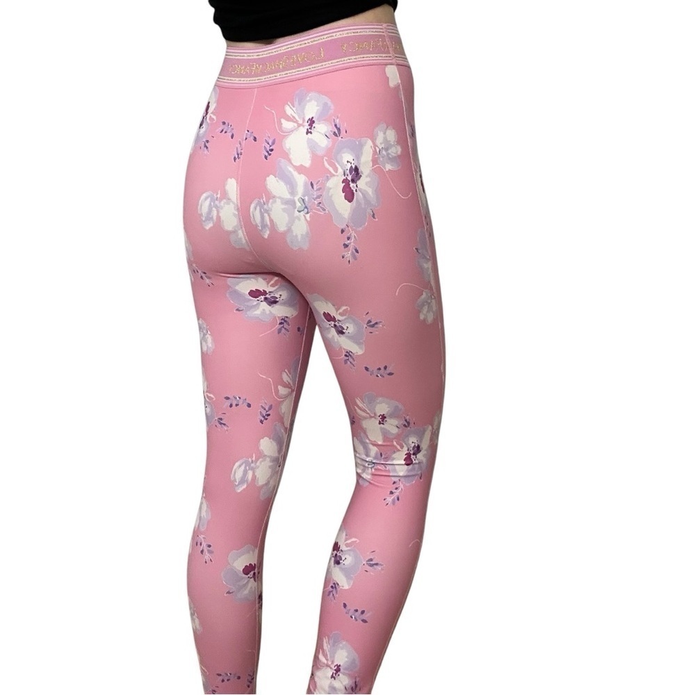 LoveShackFancy Leggings Luvette Pink Floral Dainty Athletic Kawaii Size Medium
